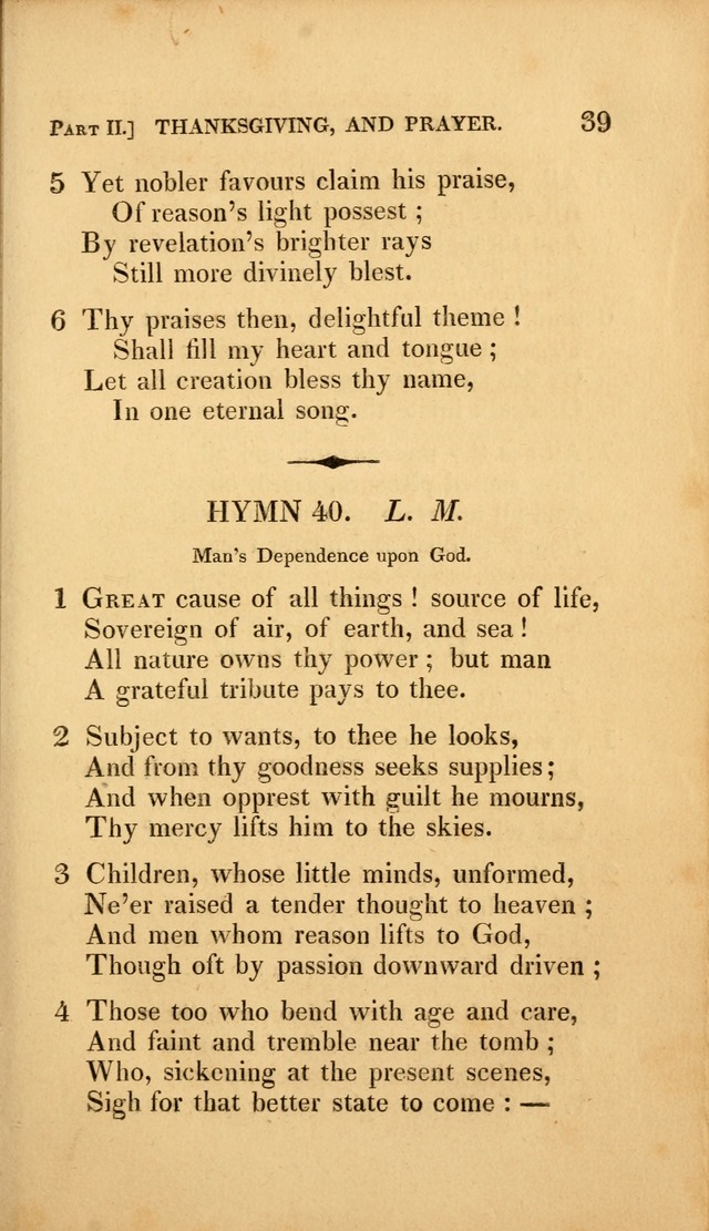 A Selection of Hymns and Psalms: for social and private worship (3rd ed. corr.) page 39