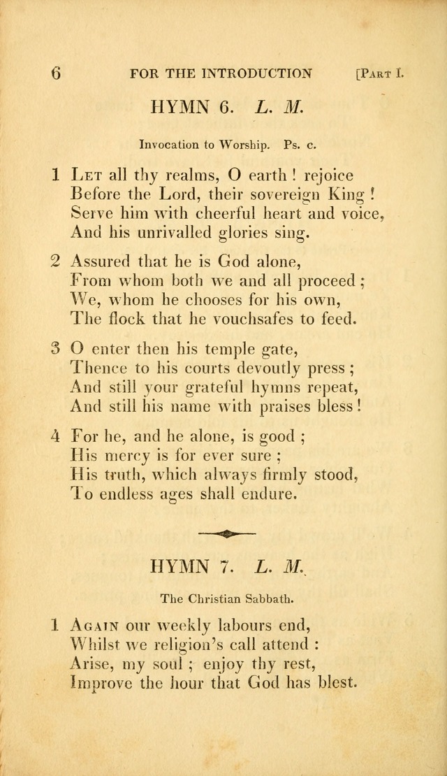 A Selection of Hymns and Psalms: for social and private worship (3rd ed. corr.) page 6