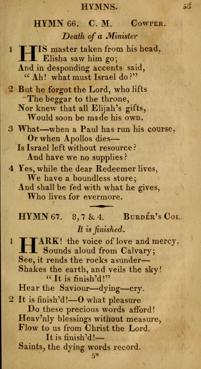 Selection of Hymns, for Public Worship designed to be used with Watts