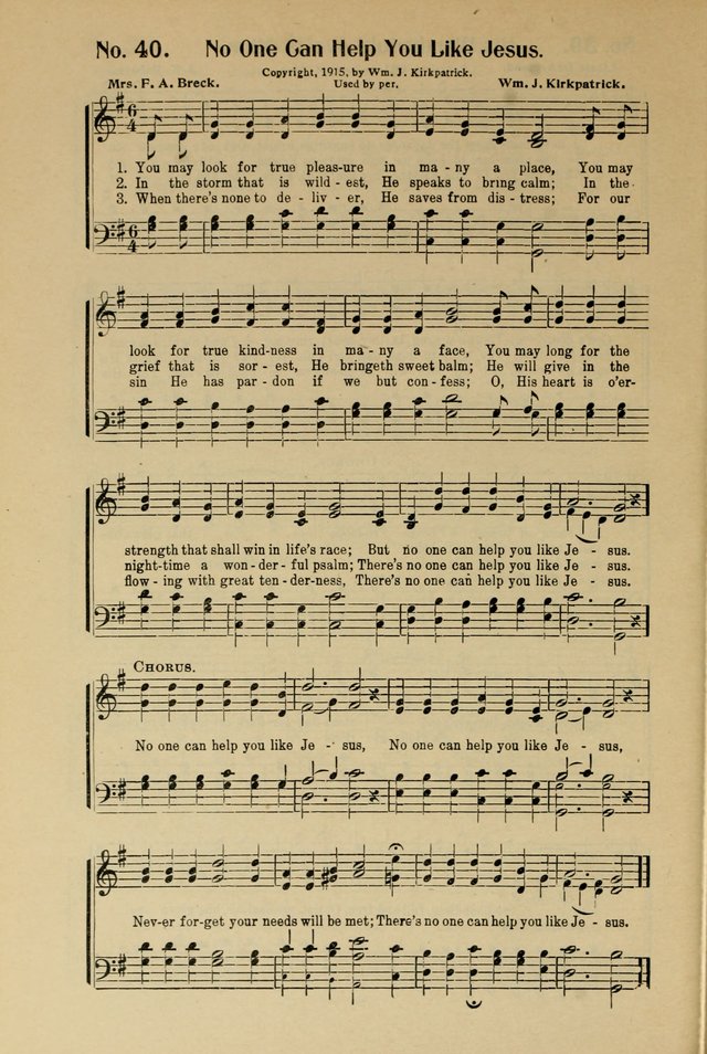 Songs of Help: for the Sunday school, evangelistic and church services page 40