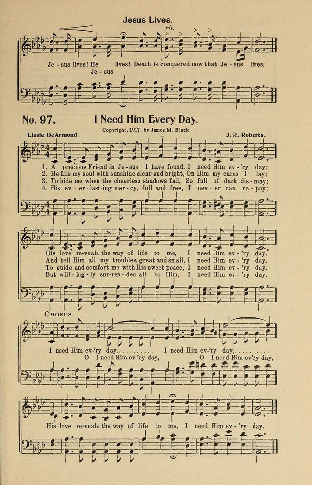 Songs of Help: for the Sunday school, evangelistic and church services page 97
