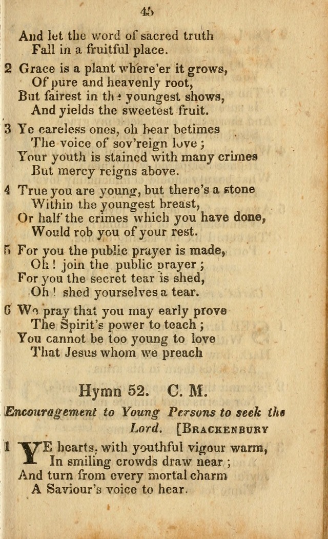 Selection of Hymns for the Sunday School Union of the Methodist Episcopal Church page 45