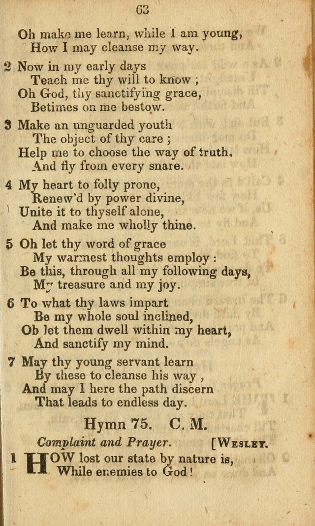 Selection of Hymns for the Sunday School Union of the Methodist Episcopal Church page 63