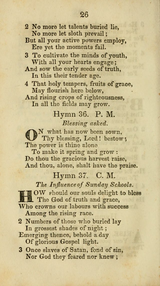 Selection of Hymns for the Sunday School Union of the Methodist Episcopal Church page 26