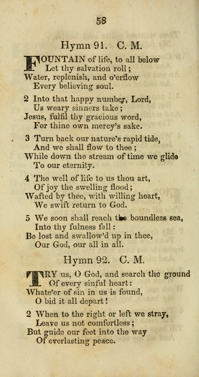 Selection of Hymns for the Sunday School Union of the Methodist Episcopal Church page 58