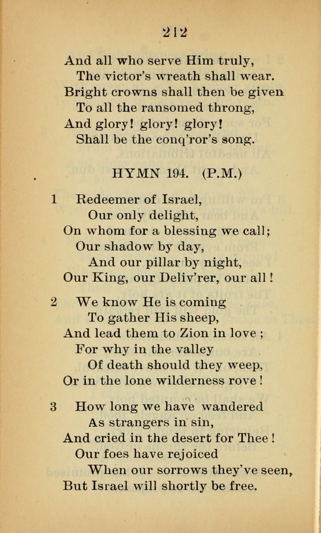 Sacred Hymns and Spiritual Songs for the Church of Jesus Christ of Latter-Day Saints (20th ed.) page 212