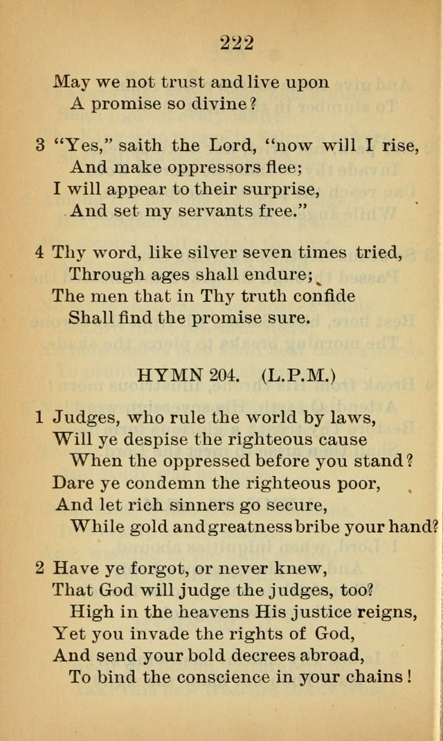 Sacred Hymns and Spiritual Songs for the Church of Jesus Christ of Latter-Day Saints (20th ed.) page 222