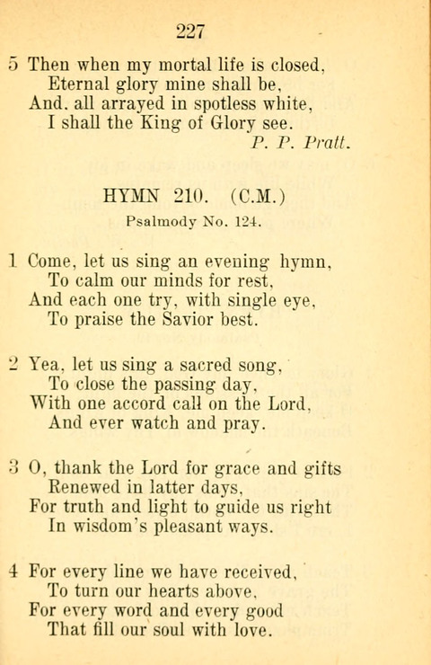 Sacred Hymns and Spiritual Songs: for the Church of Jesus Christ of Latter-Day Saints. 24th ed. page 223