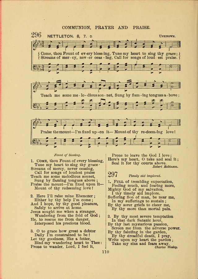 Sacred Hymns and Tunes: designed to be used by the Wesleyan Methodist Connection (or Church) of America page 110