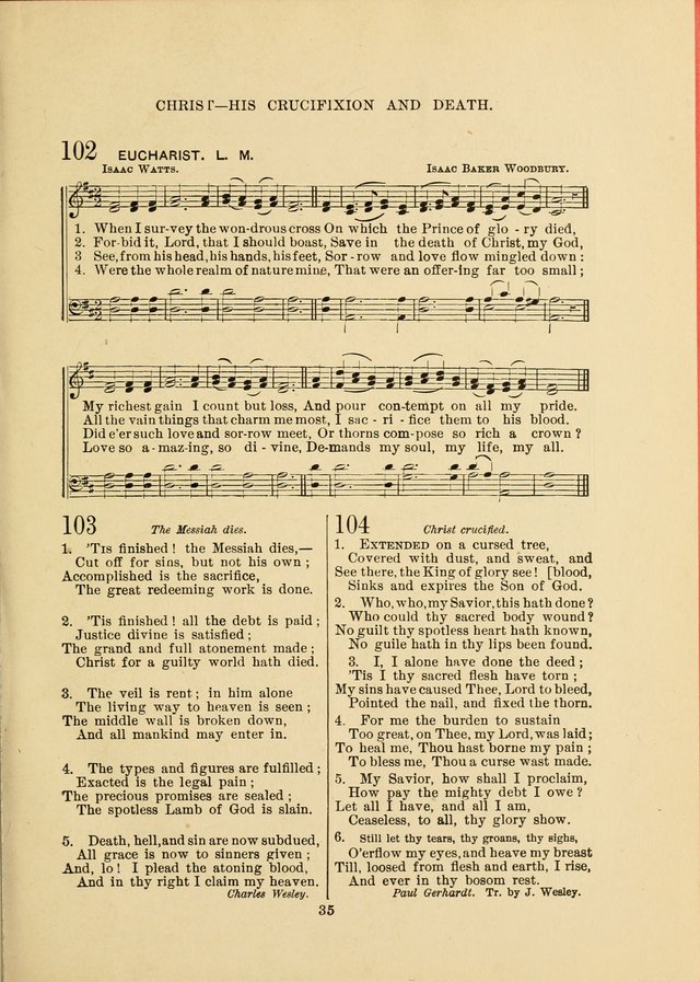 Sacred Hymns and Tunes: designed to be used by the Wesleyan Methodist Connection (or Church) of America page 35