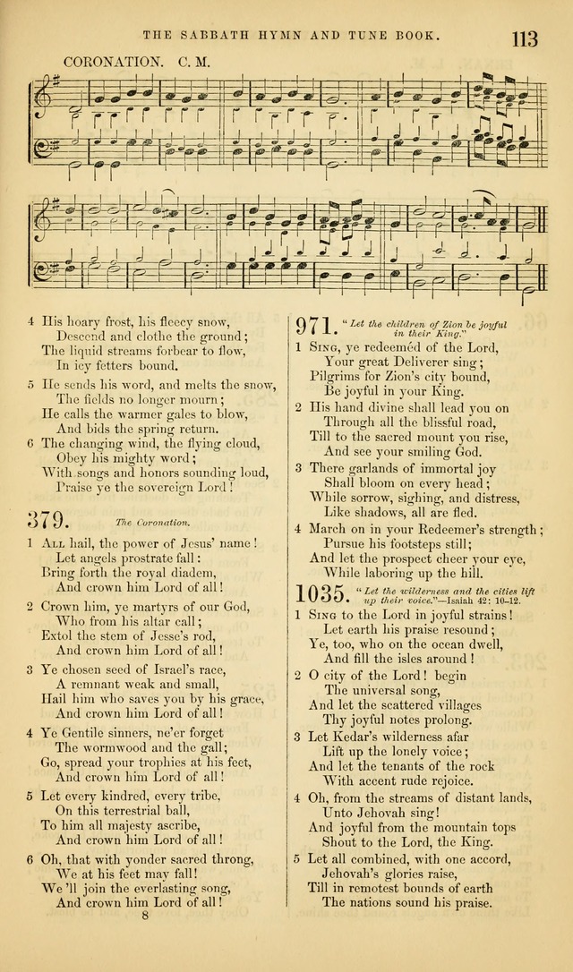 The Sabbath Hymn and Tune Book: for the service of song in the house of  the Lord page 115