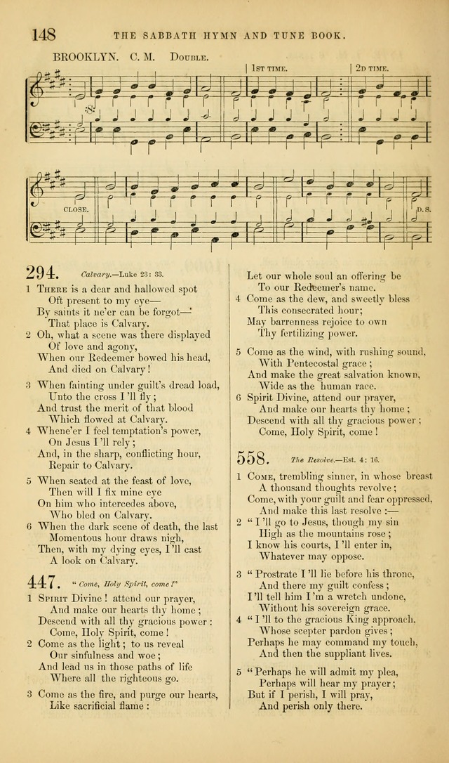 The Sabbath Hymn and Tune Book: for the service of song in the house of  the Lord page 150