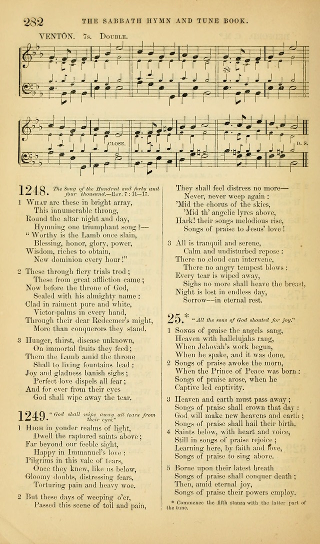 The Sabbath Hymn and Tune Book: for the service of song in the house of  the Lord page 284