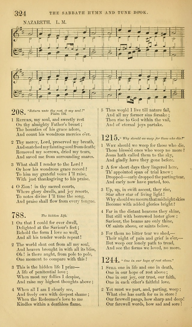 The Sabbath Hymn and Tune Book: for the service of song in the house of  the Lord page 326