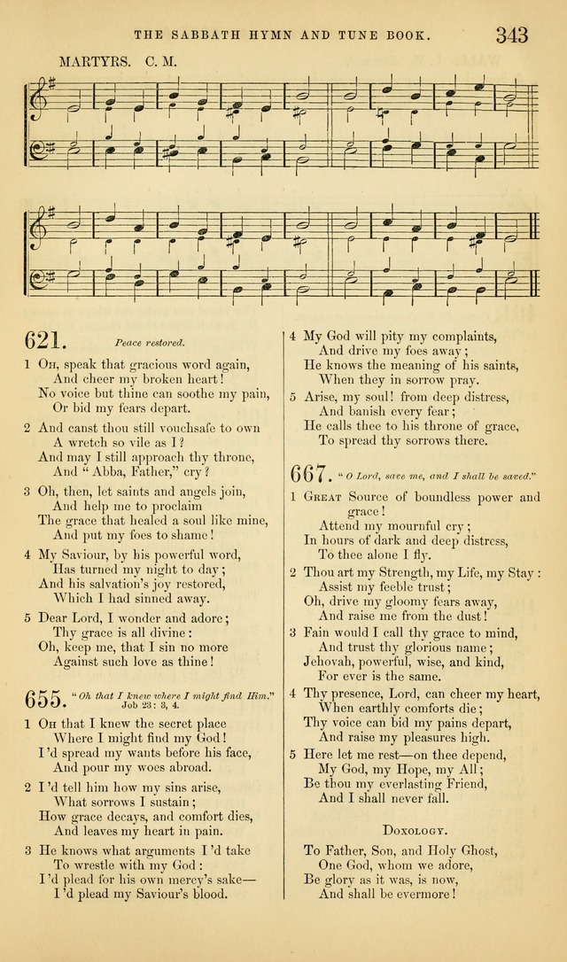 The Sabbath Hymn and Tune Book: for the service of song in the house of  the Lord page 345