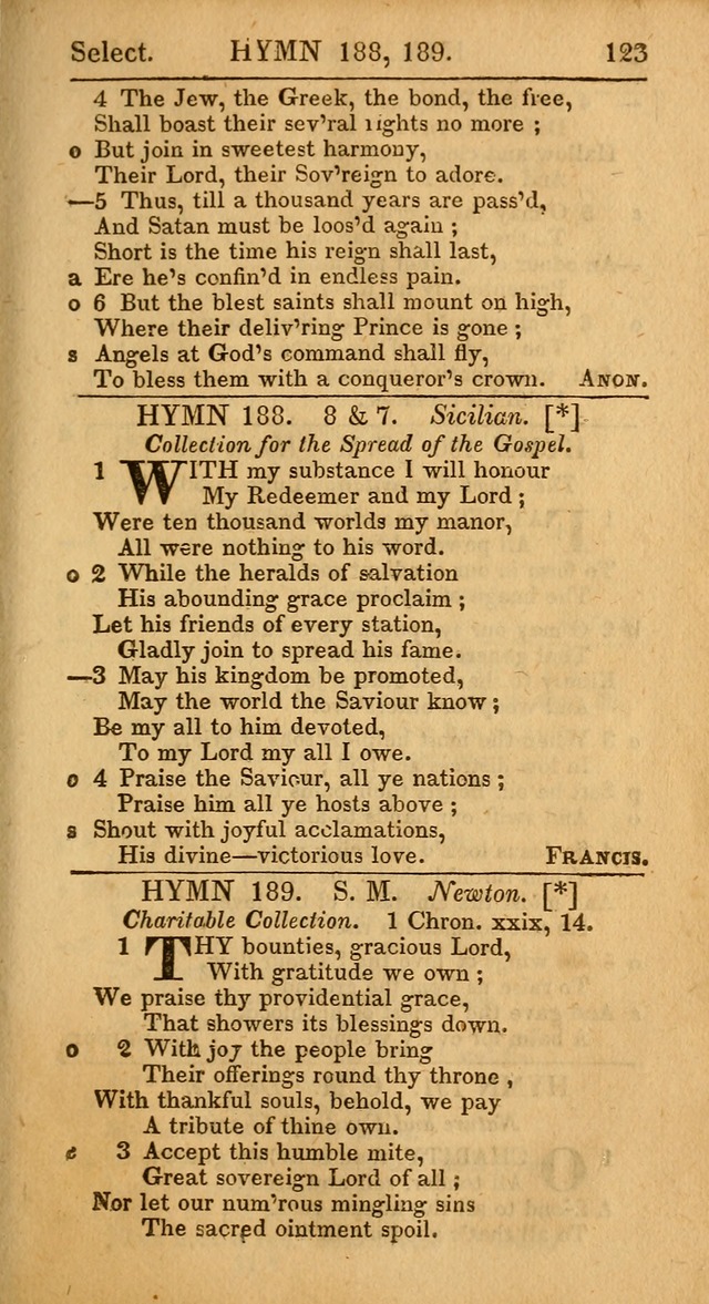Select Hymns, The Third Part of Christian Psalmody. 3rd ed. page 123