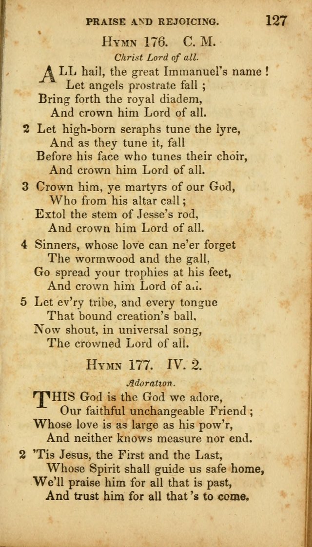 A Selection of Hymns for the Use of Social Religious Meetings and for Private Devotions. 7th ed. page 127