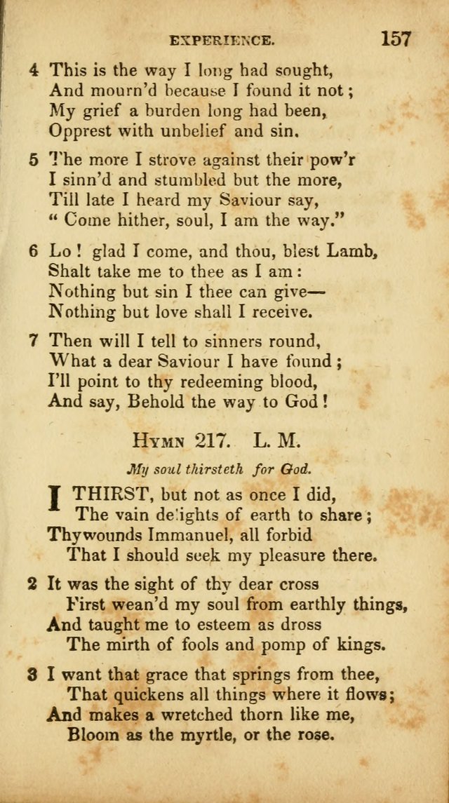A Selection of Hymns for the Use of Social Religious Meetings and for Private Devotions. 7th ed. page 157