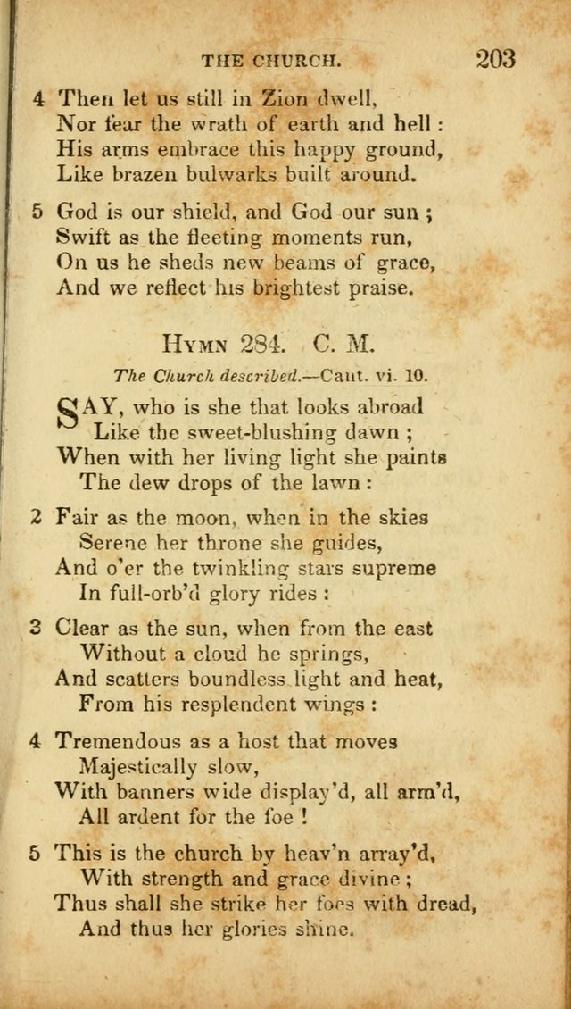 A Selection of Hymns for the Use of Social Religious Meetings and for Private Devotions. 7th ed. page 203