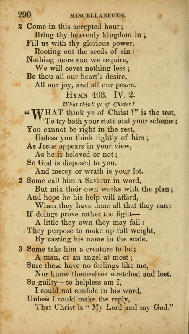 A Selection of Hymns for the Use of Social Religious Meetings and for Private Devotions. 7th ed. page 290