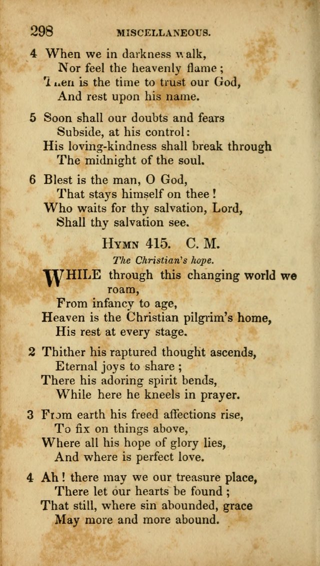 A Selection of Hymns for the Use of Social Religious Meetings and for Private Devotions. 7th ed. page 298