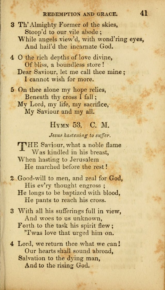A Selection of Hymns for the Use of Social Religious Meetings and for Private Devotions. 7th ed. page 41