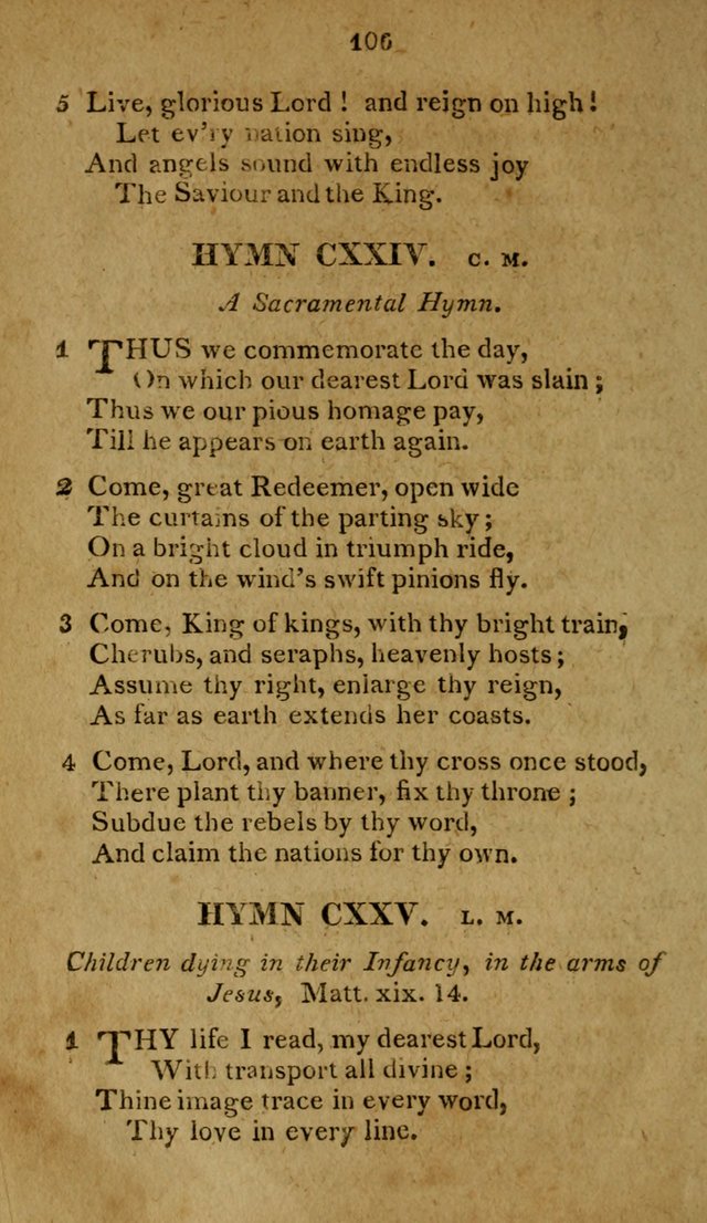 A Selection of Hymns, from Various Authors, Supplementary for the Use of Christians. 1st ed. page 111