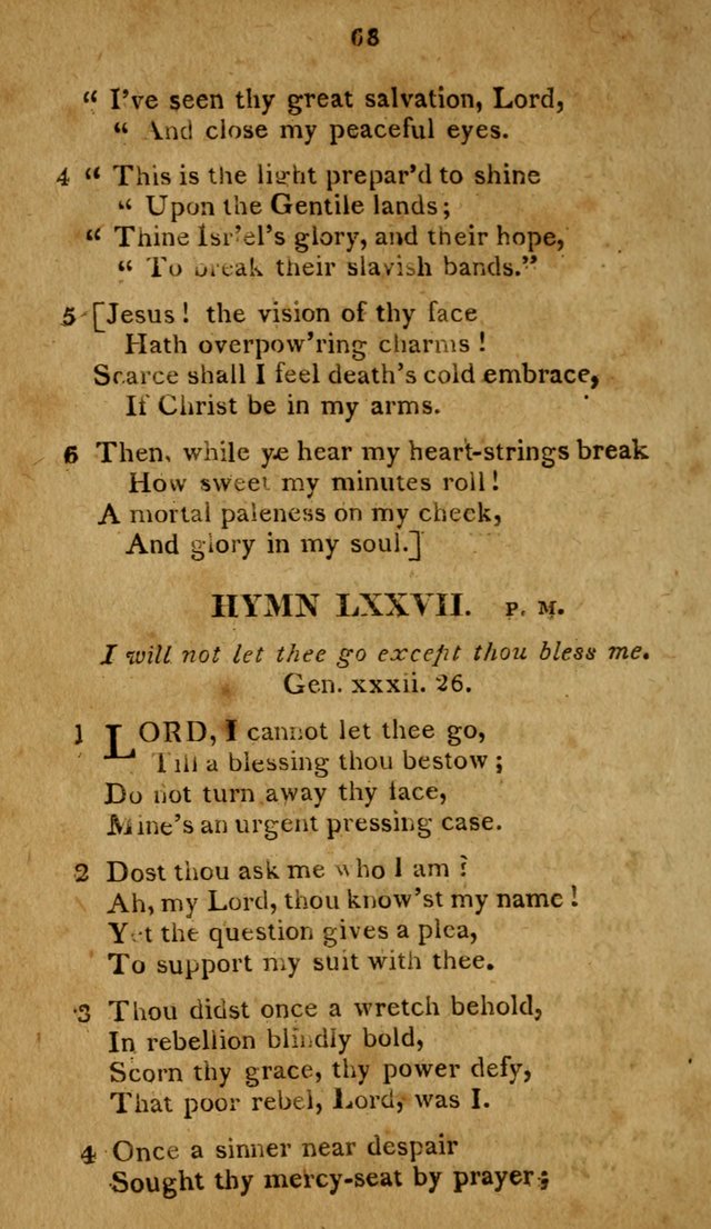 A Selection of Hymns, from Various Authors, Supplementary for the Use of Christians. 1st ed. page 73