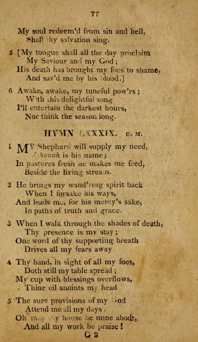 A Selection of Hymns, from Various Authors, Supplementary for the Use of Christians. 1st ed. page 82