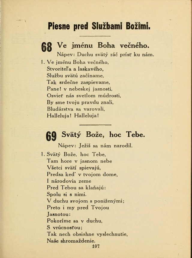 Slovensky Kalvinsky Spevnik page 107