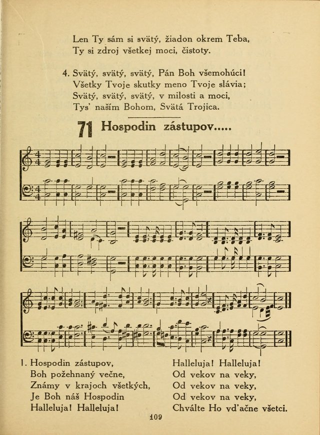 Slovensky Kalvinsky Spevnik page 109