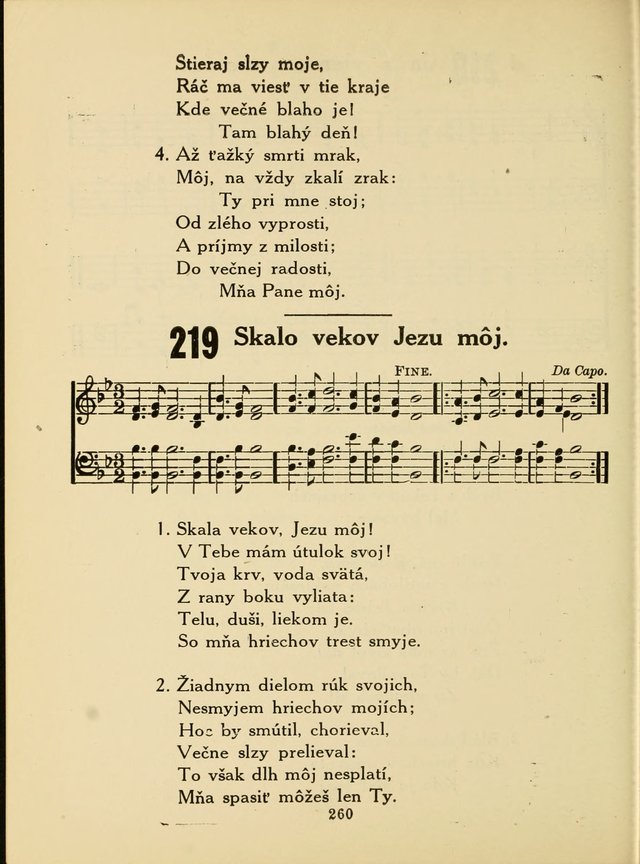 Slovensky Kalvinsky Spevnik page 260