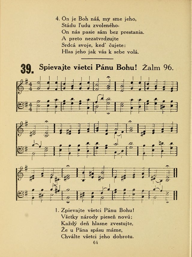 Slovensky Kalvinsky Spevnik page 64