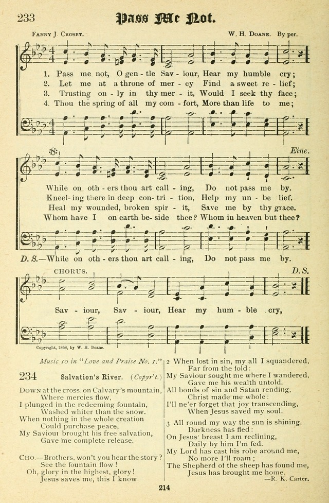 Songs of Love and Praise No. 2: for use in meetings for christian worship or work page 215