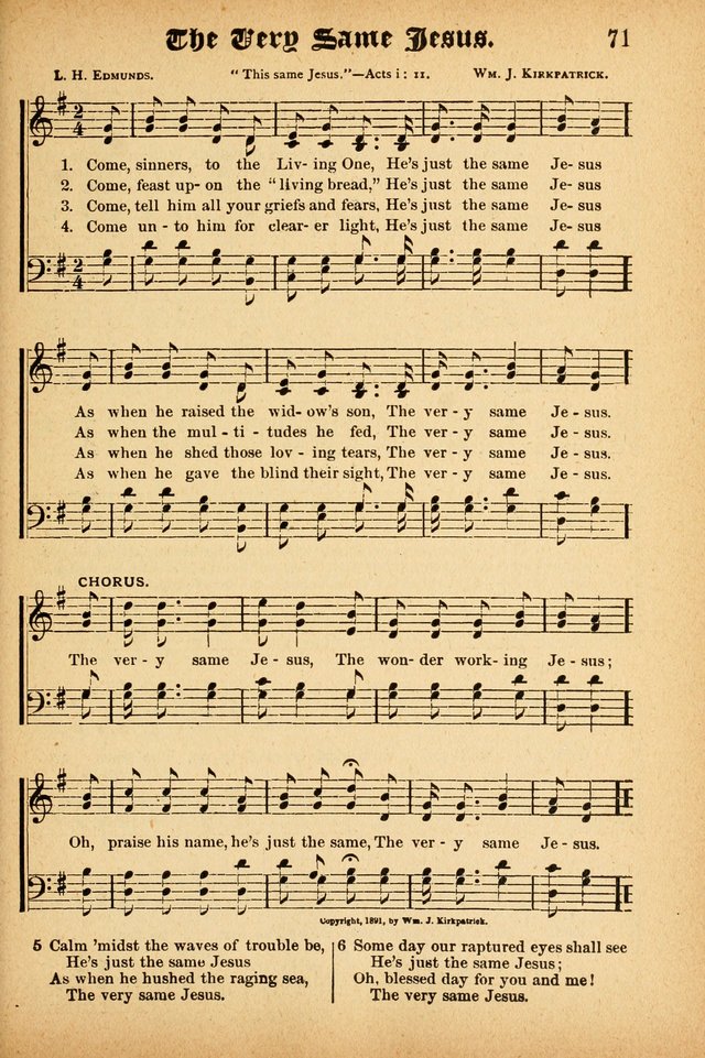 Songs of Love and Praise No. 3: For use in Meetings for Christian Worship of Work page 70