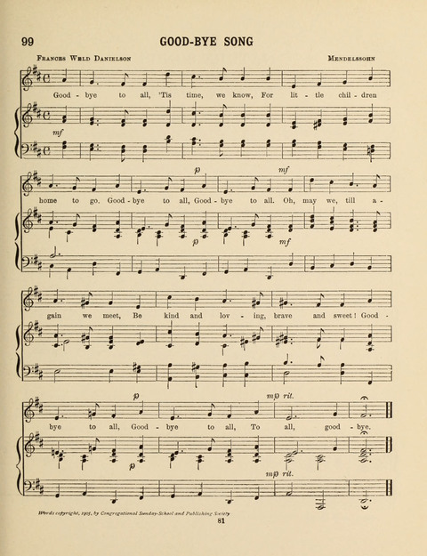 Songs for Little People: for use in the Sunday-School, the Kindergarten and the Home page 81