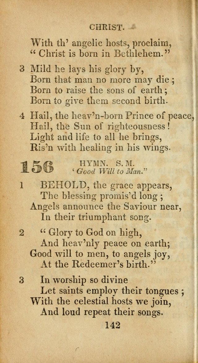 Sacred lyrics, or Select hymns: particularly adapted to revivals of religion, and intended as a supplement to Watts.  page 142