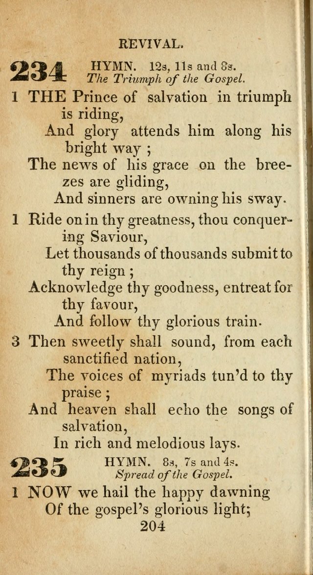Sacred lyrics, or Select hymns: particularly adapted to revivals of religion, and intended as a supplement to Watts.  page 204