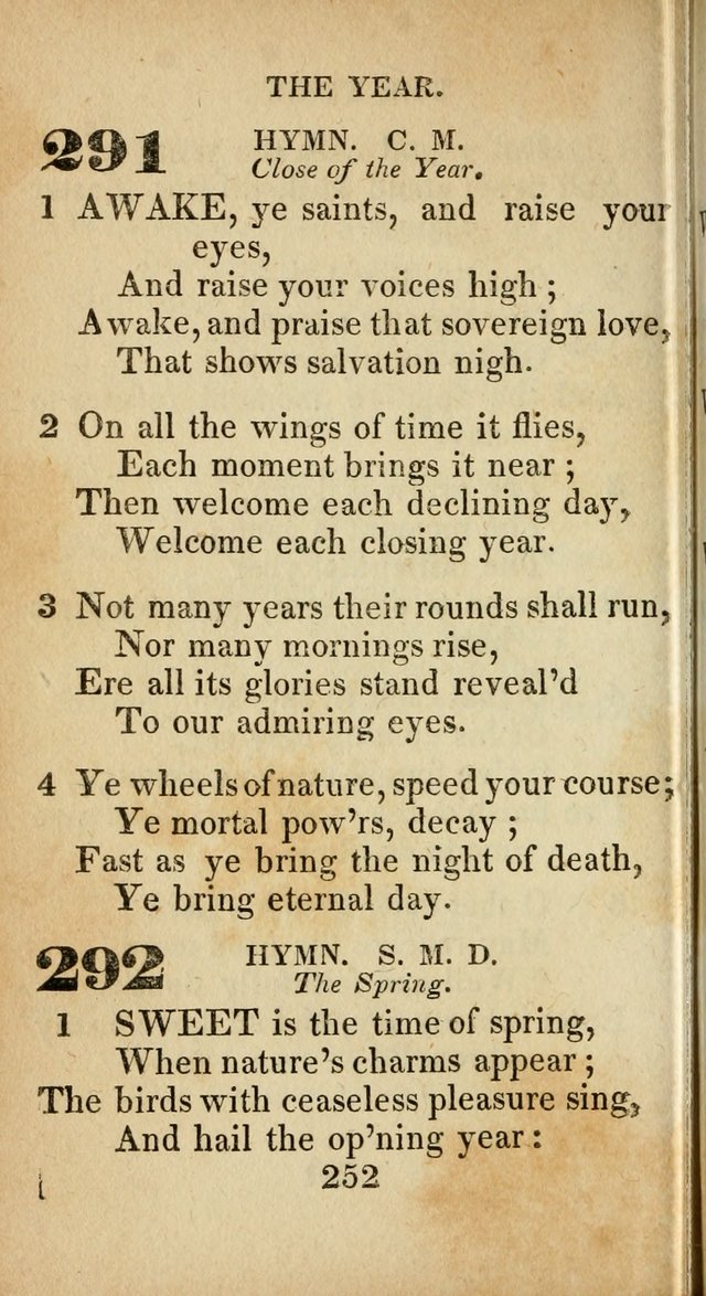 Sacred lyrics, or Select hymns: particularly adapted to revivals of religion, and intended as a supplement to Watts.  page 252