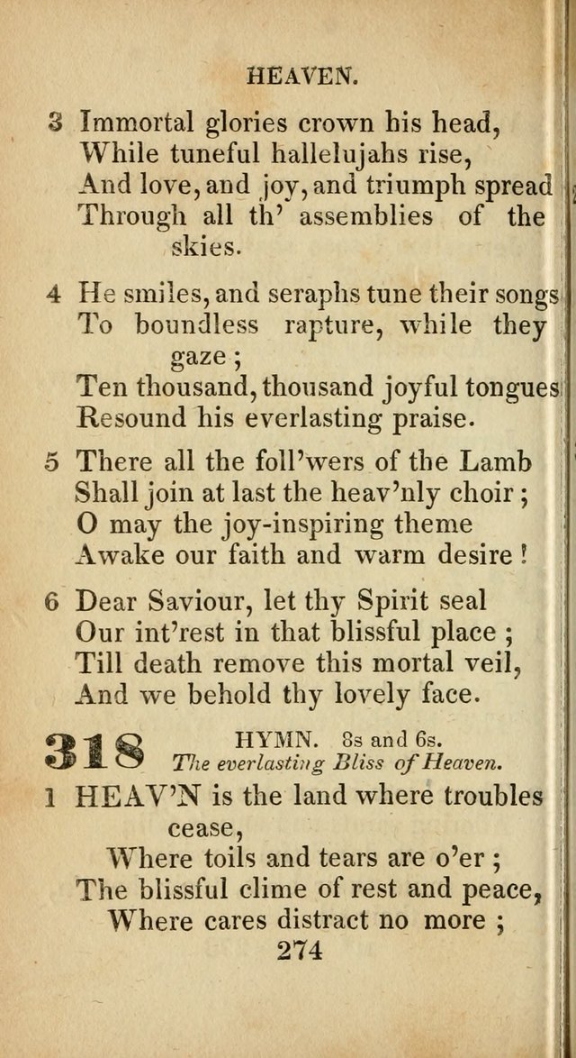 Sacred lyrics, or Select hymns: particularly adapted to revivals of religion, and intended as a supplement to Watts.  page 274