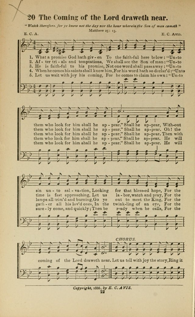 Sacred Melodies Nos.1 and 2 combined: As used by Evangelist H. W. Brown and others, in Gospel Meetings and other religious services page 22
