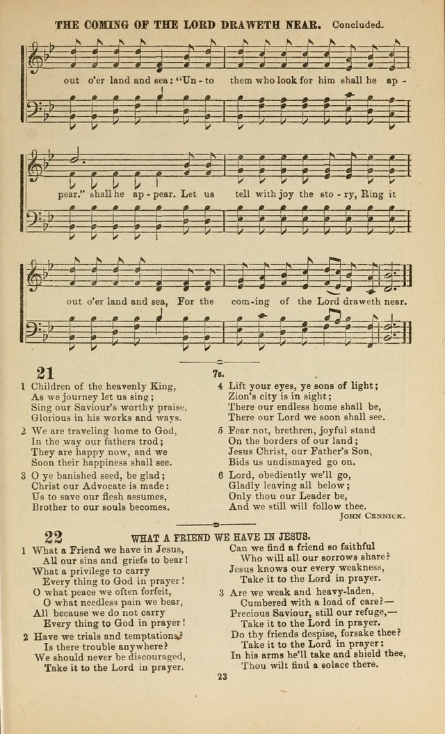 Sacred Melodies Nos.1 and 2 combined: As used by Evangelist H. W. Brown and others, in Gospel Meetings and other religious services page 23