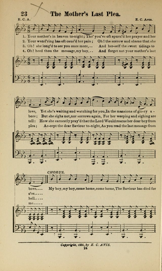 Sacred Melodies Nos.1 and 2 combined: As used by Evangelist H. W. Brown and others, in Gospel Meetings and other religious services page 24