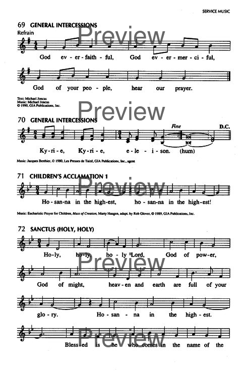 Singing Our Faith: a hymnal for young Catholics page 20