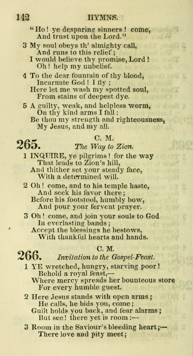 Social Psalmist: or hymns, selected for the private use and social meetings of evangelical Christians page 148
