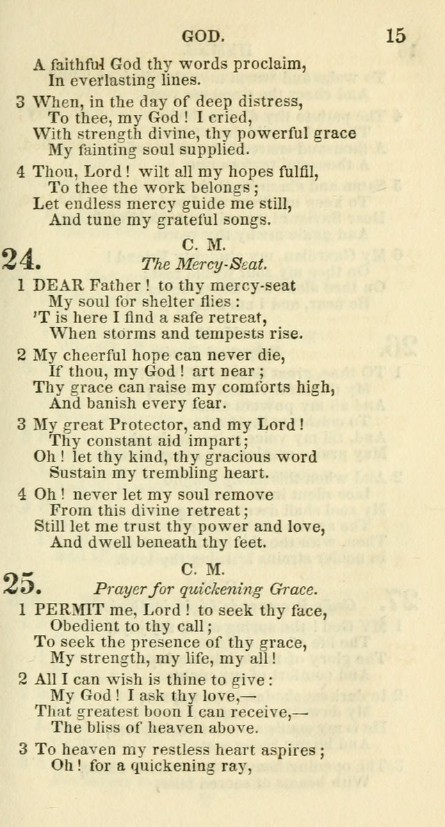 Social Psalmist: or hymns, selected for the private use and social meetings of evangelical Christians page 15