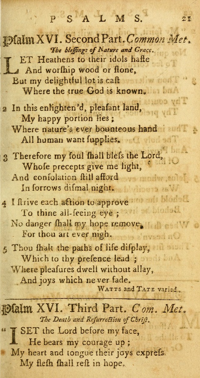 Sacred Poetry: Consisting of Psalms and Hymns, Adapted to Christian        Devotion, in Public and Private. 2nd ed. page 21