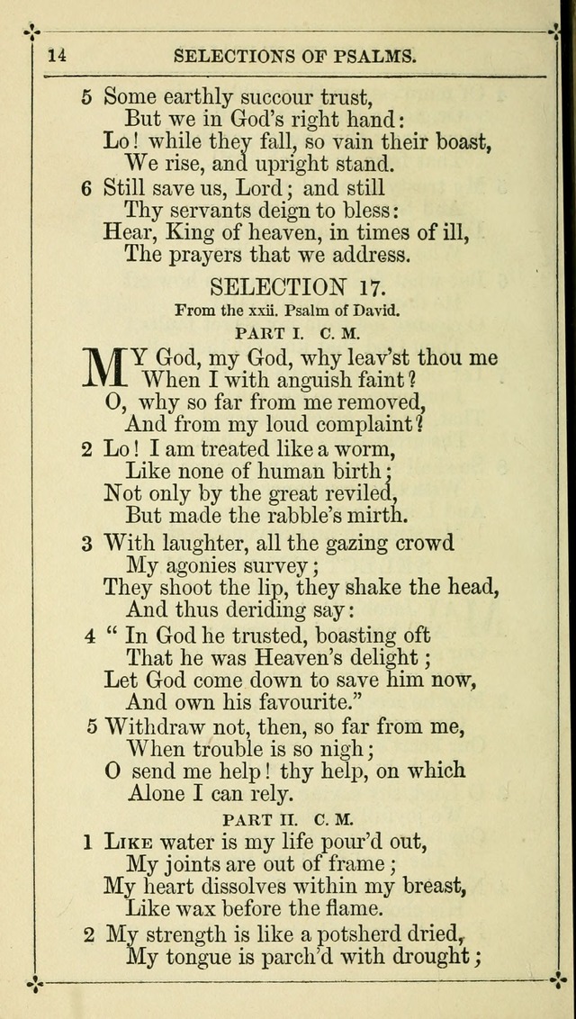 Selections from the Psalms of David in Metre: with hymns suited to the feasts and fasts of the church, and other occasions of public worship page 14