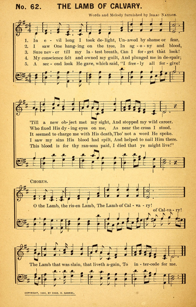 Songs of the Pentecost for the Forward Gospel Movement page 62