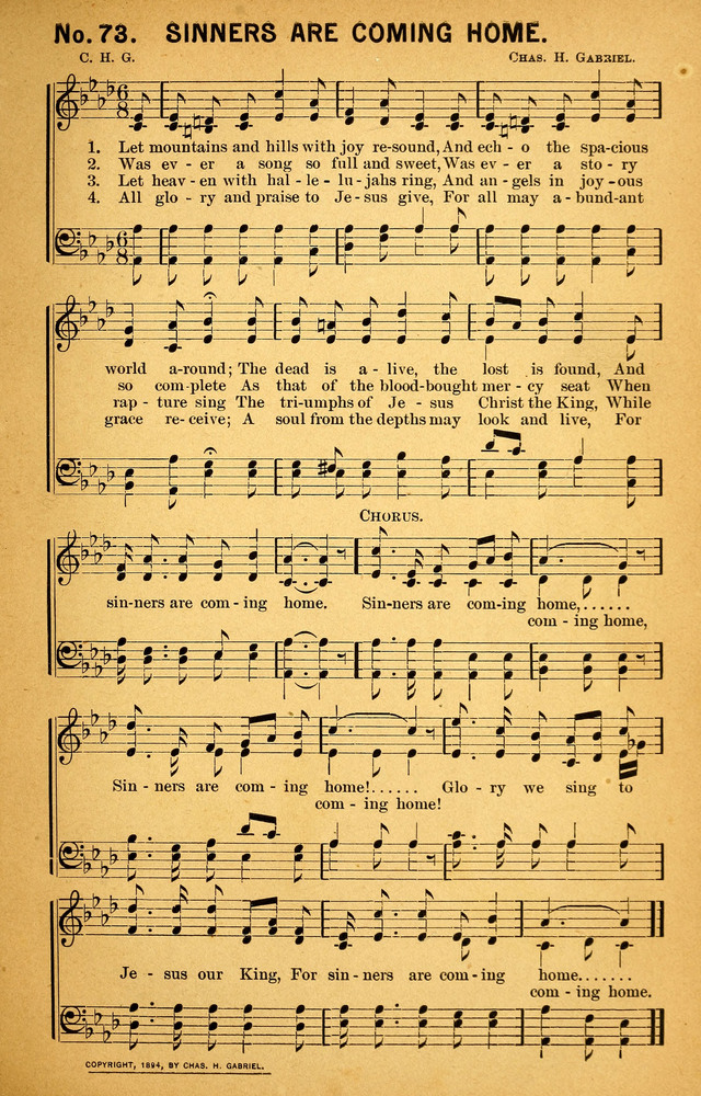 Songs of the Pentecost for the Forward Gospel Movement page 73